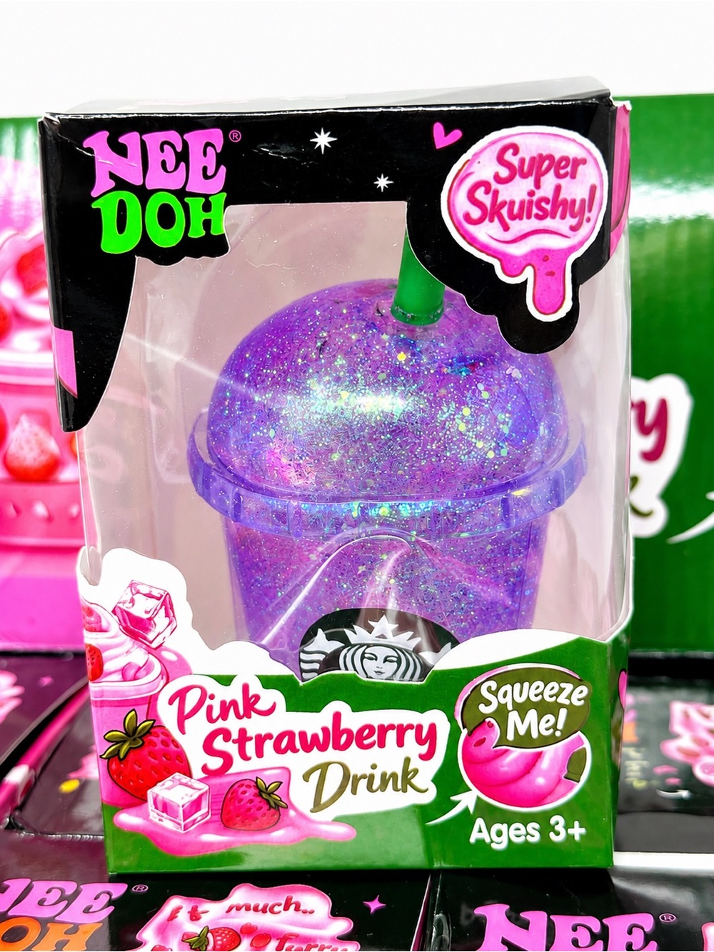 Pink Drink Starbucks Sugar Squishy Cup Toy PURPLE